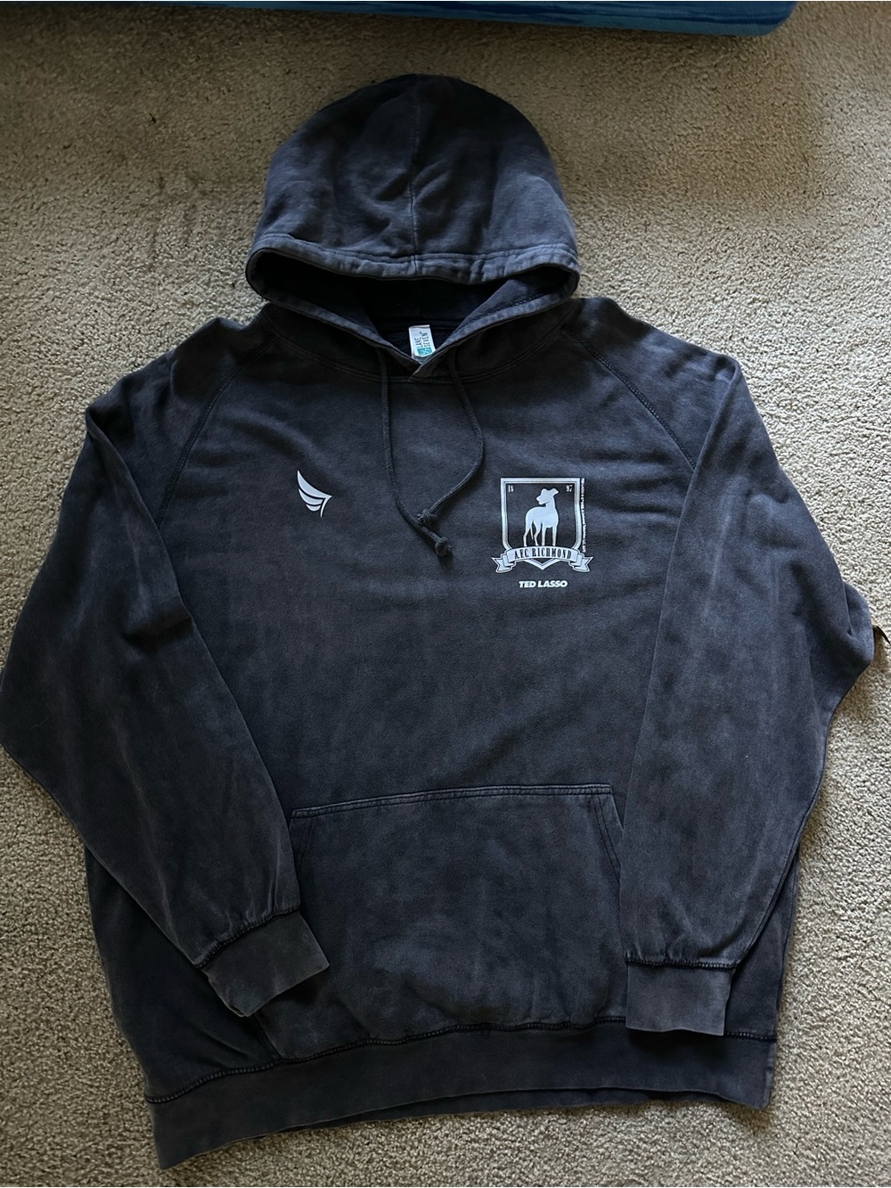 Ted Lasso Black Pullover Hoodie with Crest Logo
